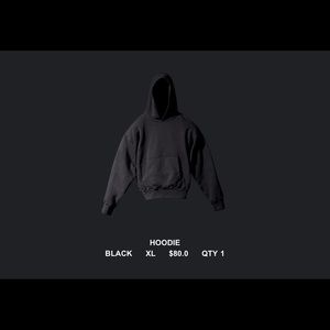 Yeezy by Gap XL black hoodie brand new with tags